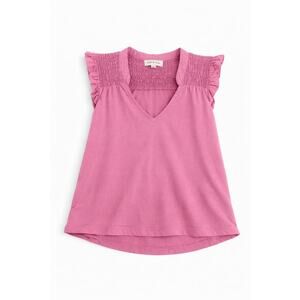 Cloth & Stone Women’s Pink V-Neck Flutter Sleeve Blouse Size S Anthropologie